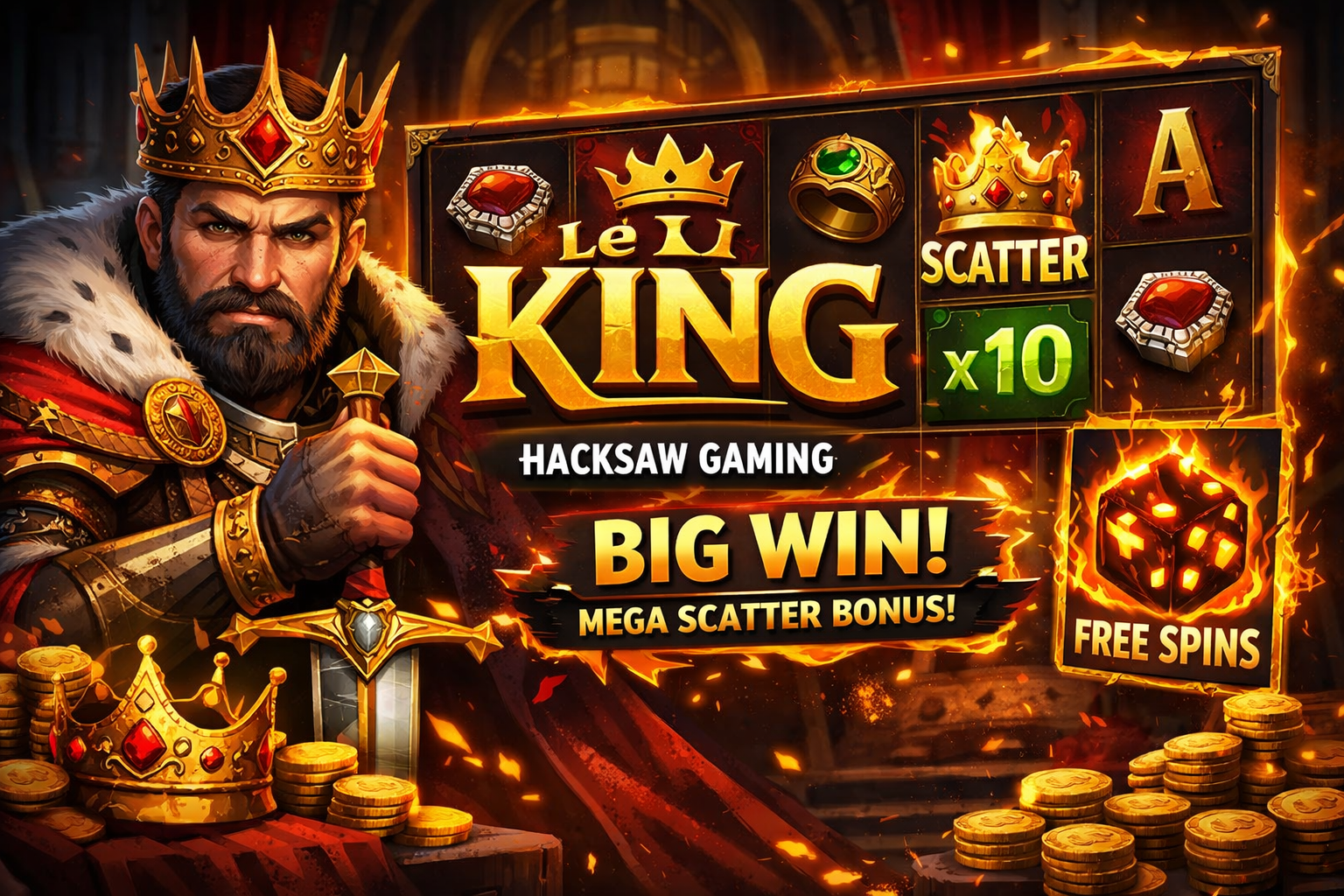 Le KING dari Hacksaw Gaming: Slot Bergaya Kerajaan yang Bikin Deg-Degan!